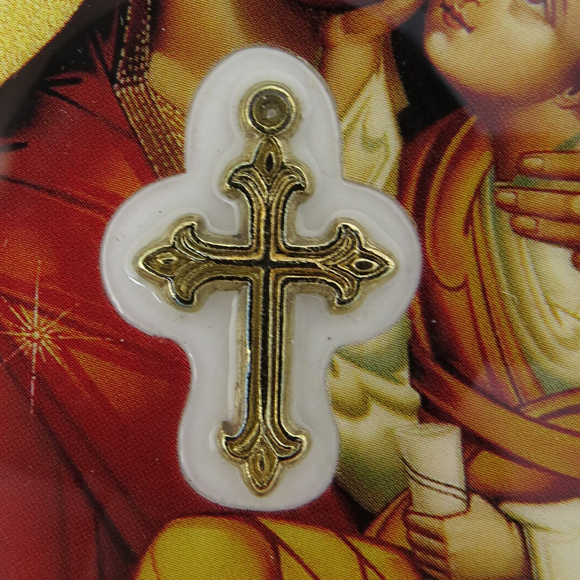 Needzo Hail Mary Byzantine Holy Prayer Card with Medal - Catholic Saint Pocket Prayer Bookmark & Bible Page Holder - 3.375 Inch - Pack of 3 - Perfect for Daily Devotion, Bible Study & Gift Giving