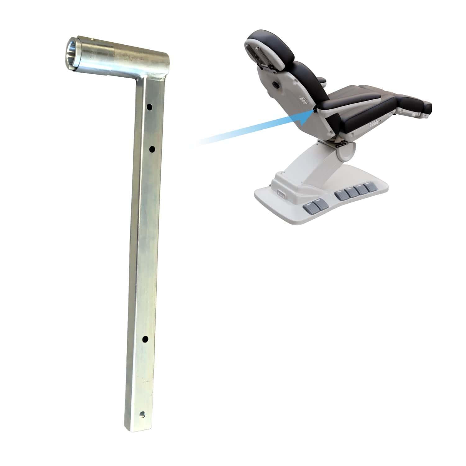 2246EB Treatment Chair Armrest Replacement Part - Durable Hardware for Medical & Spa Chairs | Perfect for Physical Therapy & Relaxation Sessions
