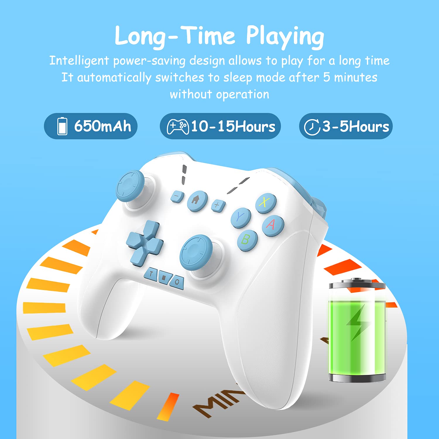 Wireless Bluetooth Controller for Switch/PC/Mobile - Dual Motion, Turbo, 6-Axis - Perfect for Black Myth: Wukong Gaming