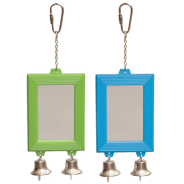 Stylish Rectangular Wall Mirror with Decorative Bells - Perfect for Home Decor, Bedroom, Living Room & Entryway