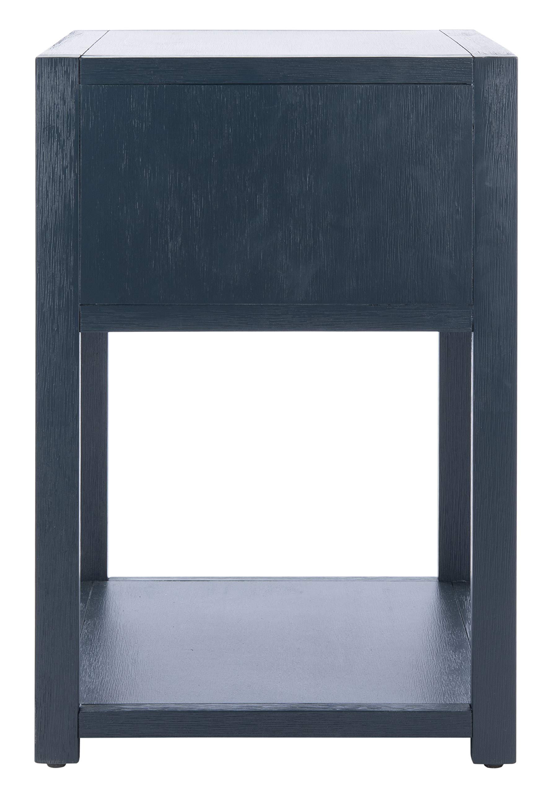 Safavieh Home Collection Yudi Navy and Gold 1-Drawer Nightstand - Modern Bedside Table for Bedroom, Living Room & Office - Compact Storage with Elegant Design