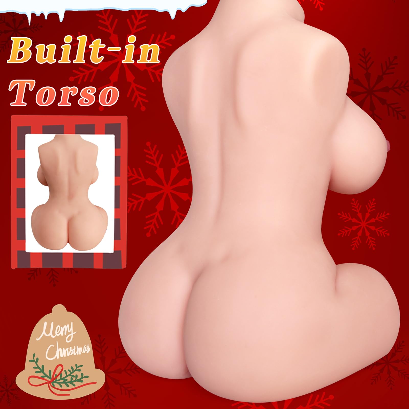 Realistic 3-in-1 Female Torso Sex Doll with Soft Breasts & Butt - Male Masturbation Toy with Tight Anal Opening | Adult Pleasure Toy for Discreet Solo Play at Home