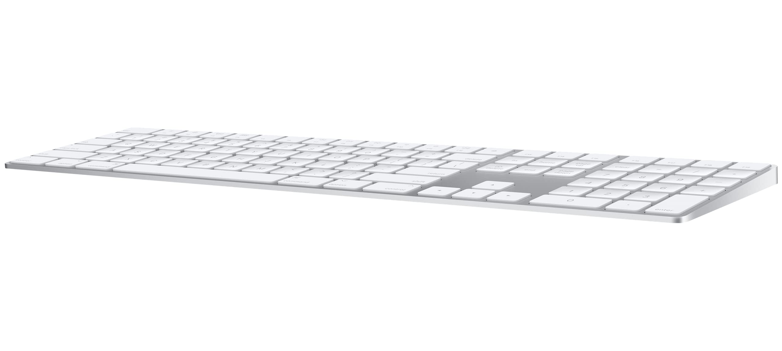 Apple Magic Keyboard with Numeric Keypad - Wireless Bluetooth Keyboard for Mac, iPad & iPhone | Rechargeable Battery | US English Layout (White) - Perfect for Office Work, Home Use & Creative Projects