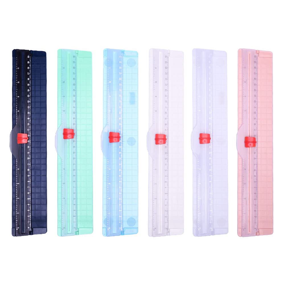 Portable Paper Cutter for Cardstock, Photos & Labels - Mini Trimmer with Ruler for Scrapbooking, Crafting, Office, Home & School Use | Perfect for DIY Projects, Card Making & Photo Studio Supplies