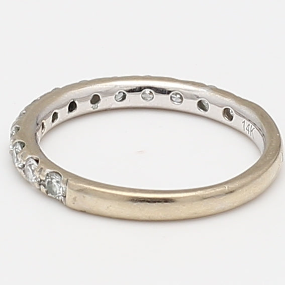 0.54 Carat Round Brilliant H SI1 Diamond 14K White Gold Engagement Ring for Women - Perfect for Proposals, Anniversaries & Special Occasions