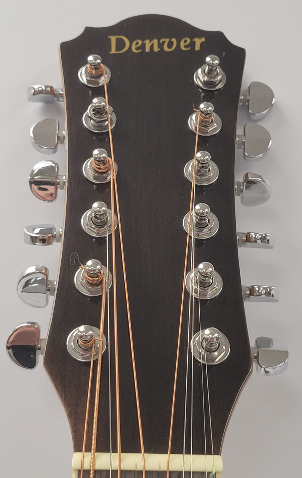 Denver DD44S12 Natural Acoustic Guitar - Perfect for Beginners, Camping & Live Performances