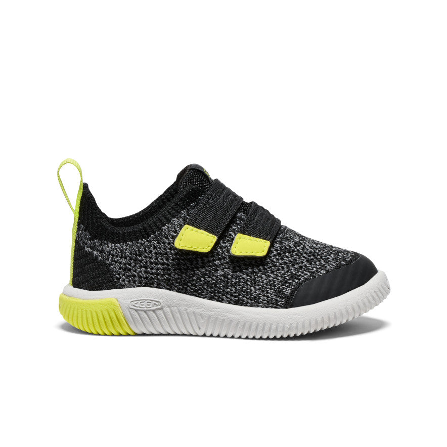 KNX Toddlers' Knit Double Strap Shoes - Black/Evening Primrose | Comfortable & Stylish Baby Walking Shoes for Playtime & Outdoor Adventures