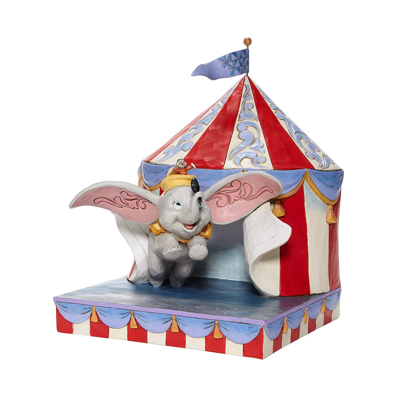Enesco Disney Traditions Dumbo Over The Big Top Collectible Figurine - Perfect for Disney Fans, Home Decor & Gift Giving