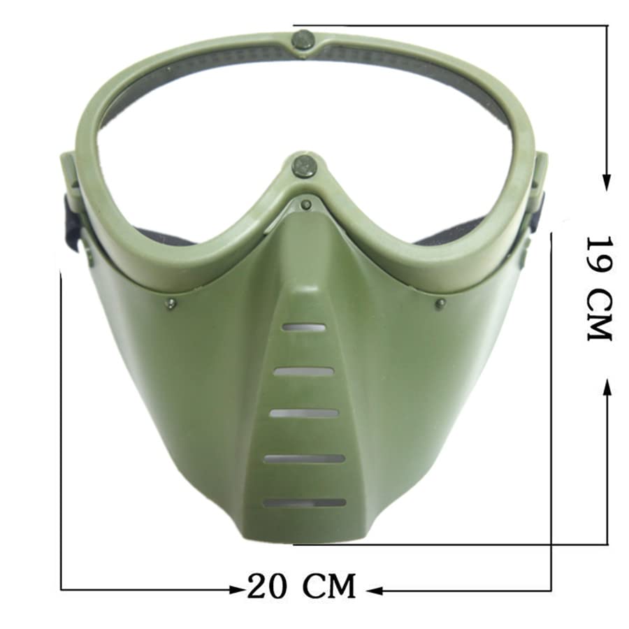 DPLUS Airsoft Mask Goggles - Tactical Face Protection for Airsoft, Paintball, CS Games & Survival Training | Halloween Cosplay & Military Simulation Gear