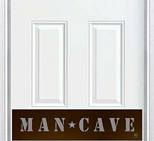 Engraved Man Cave Door Kick Plate - Oil Rubbed Bronze, 6