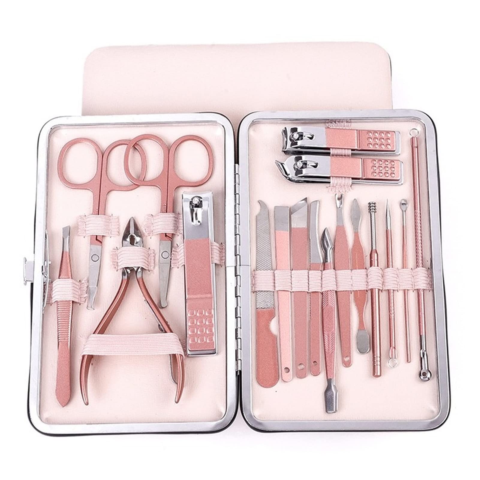Professional 4-Piece Pink Nail Care Kit - Stainless Steel Scissors, Nail Clippers, Dead Skin Pliers & Pedicure Knife for Manicure & Pedicure | Perfect for Home Salon, Travel & Professional Use