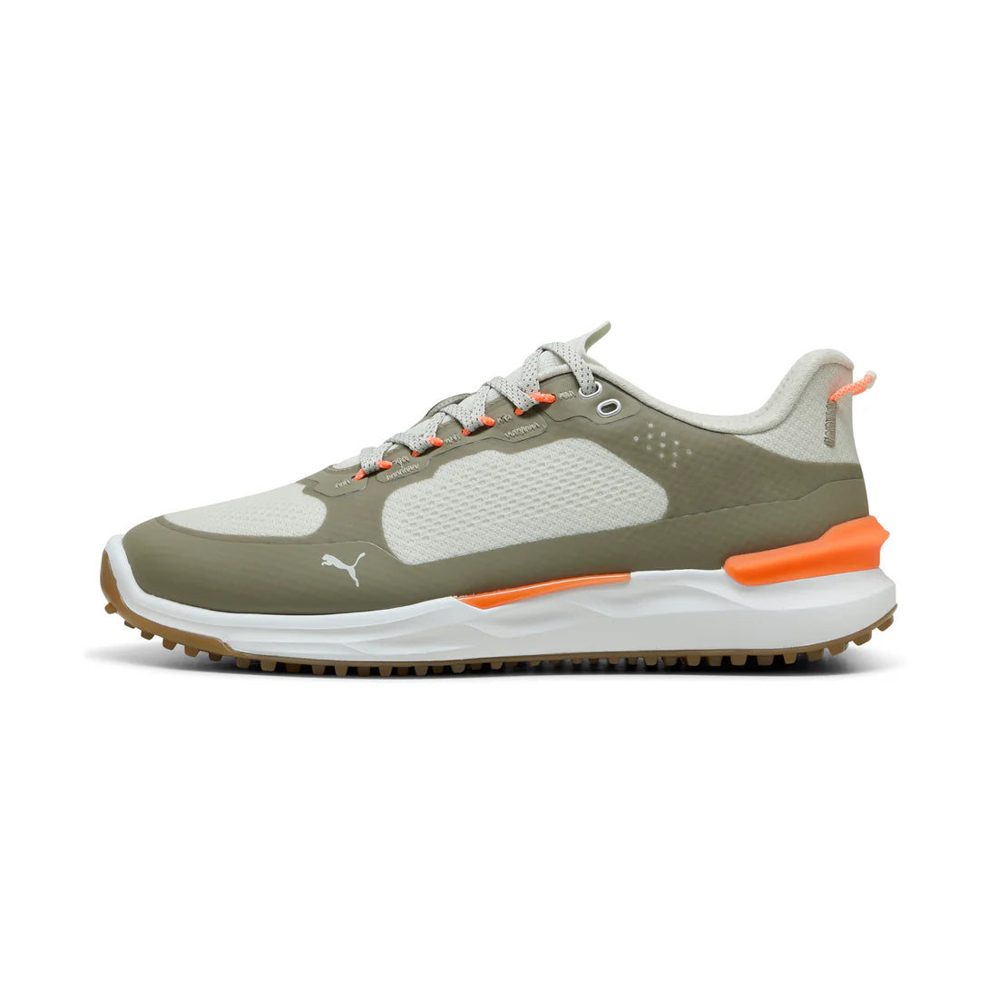 Puma Ignite Elevate X Spikeless Golf Shoes for Men - Gray/Velvet Moss - Lightweight & Comfortable for Walking & Training on the Course