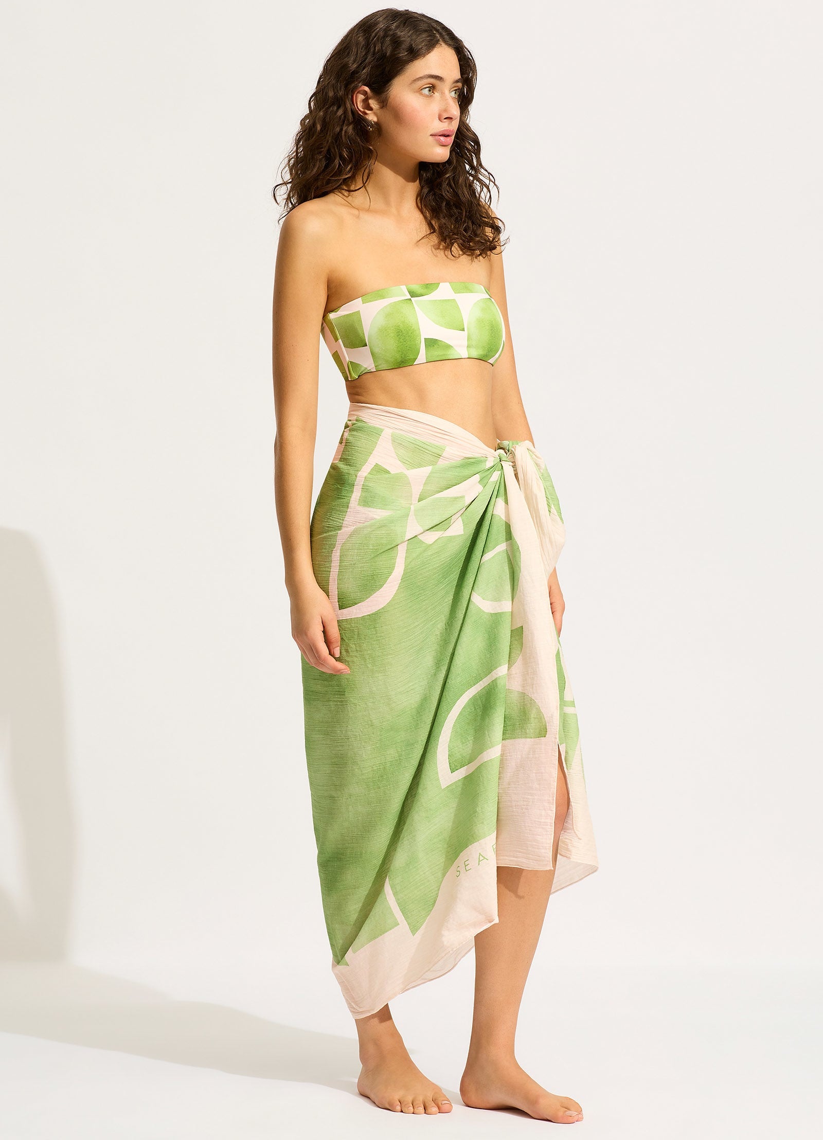 Sunray Sarong in Sage Green - Lightweight Beach Wrap, Boho Skirt & Summer Cover Up - Perfect for Poolside, Vacation & Tropical Getaways