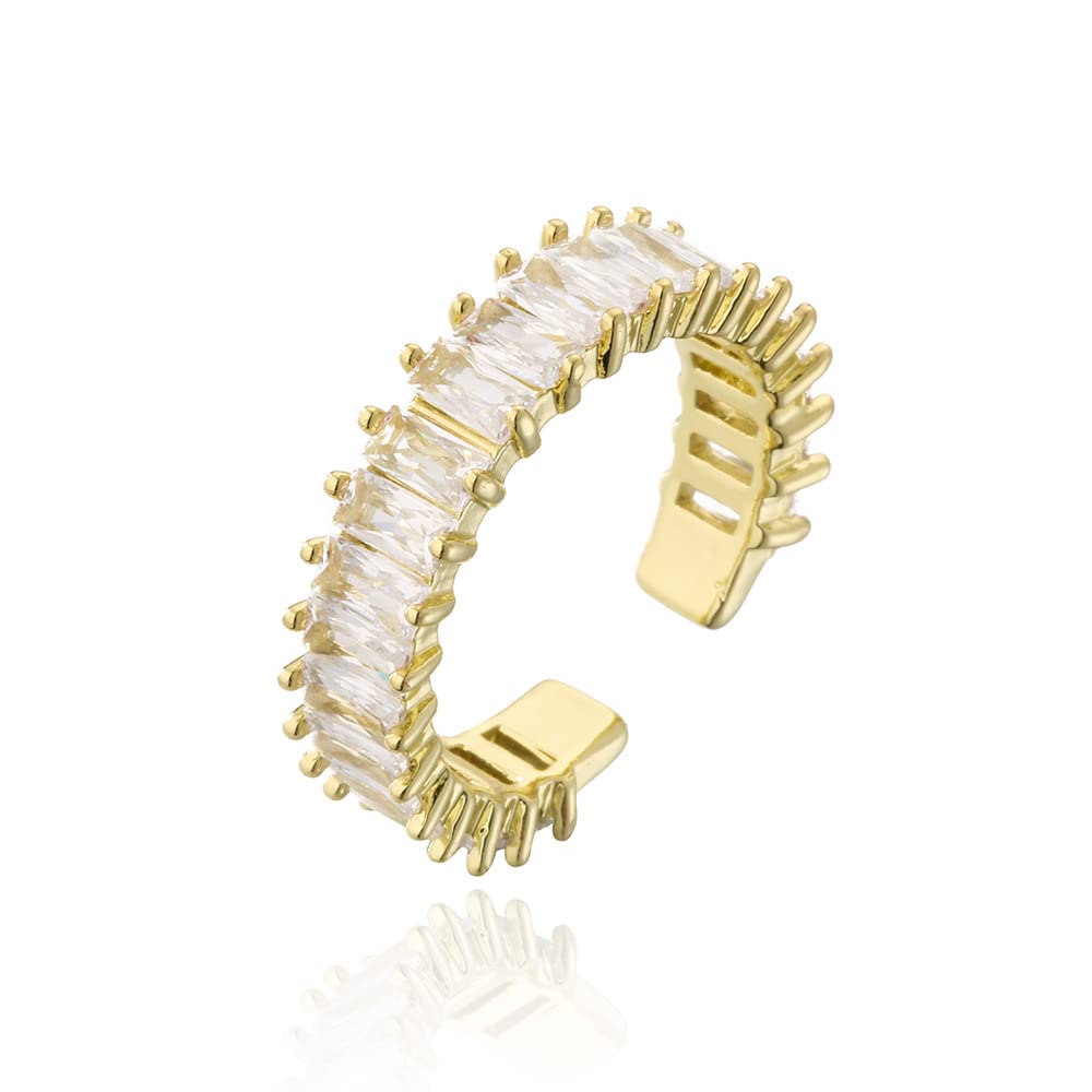 18K Gold Adjustable Knuckle Open Finger Rings for Women - Elegant Stackable Jewelry for Daily Wear, Parties & Special Occasions