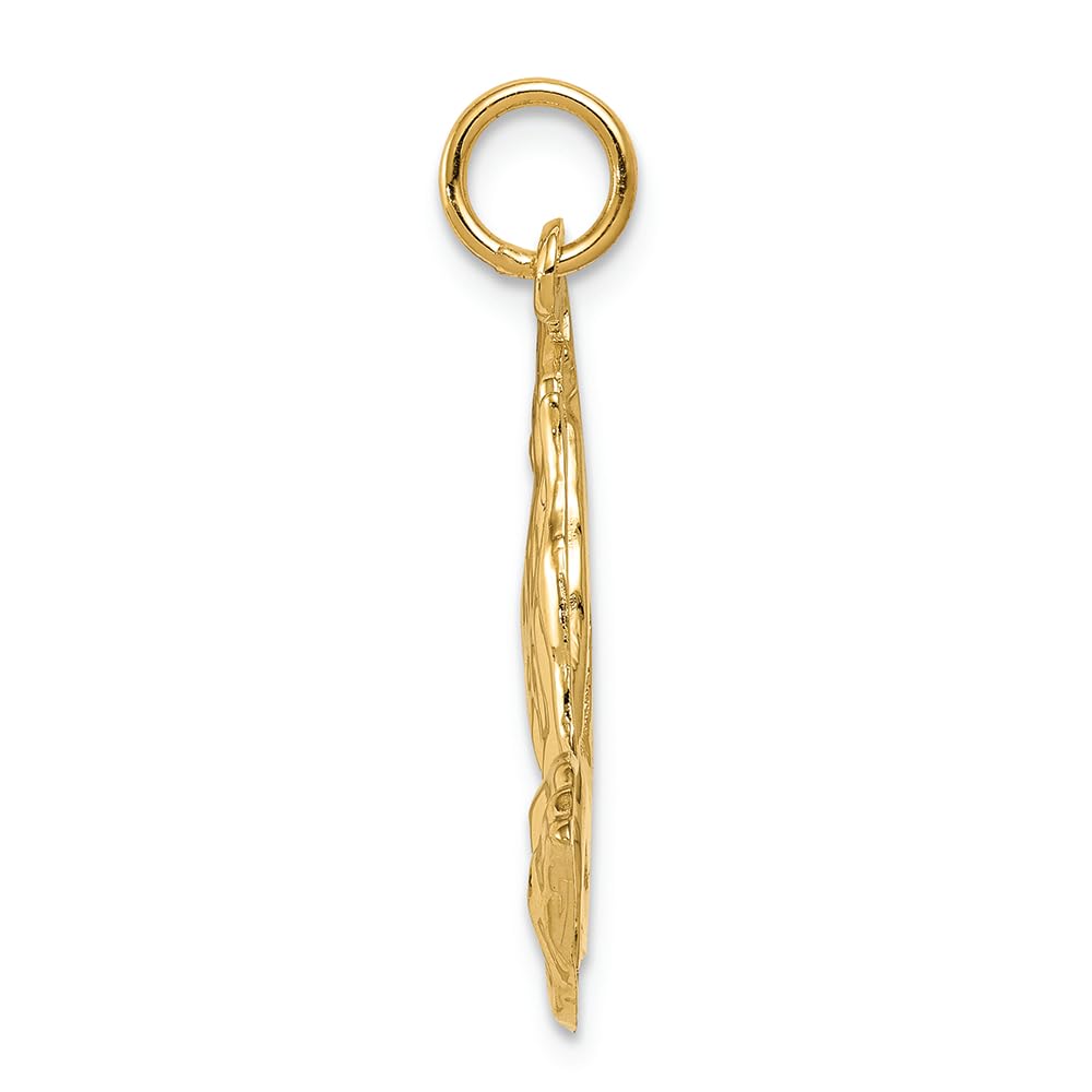 FJC Finejewelers 14k Yellow Gold Praying Hands Charm Pendant - Religious Jewelry for Women, Faith-Based Gift for Baptism, Confirmation & Daily Inspiration