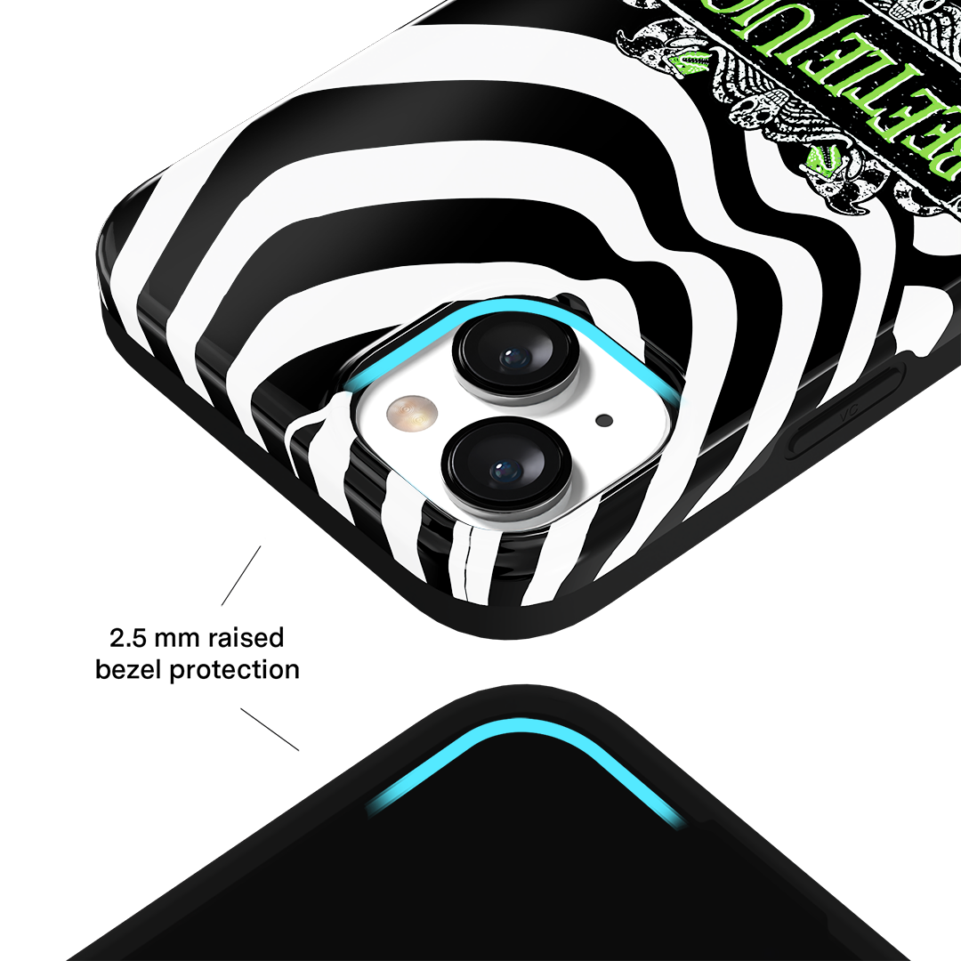 Beetlejuice It's Showtime iPhone Case - Trendy Movie Inspired Phone Cover for iPhone 11/12/13/14/15 Pro Max - Perfect for Halloween, Cosplay & Movie Fans