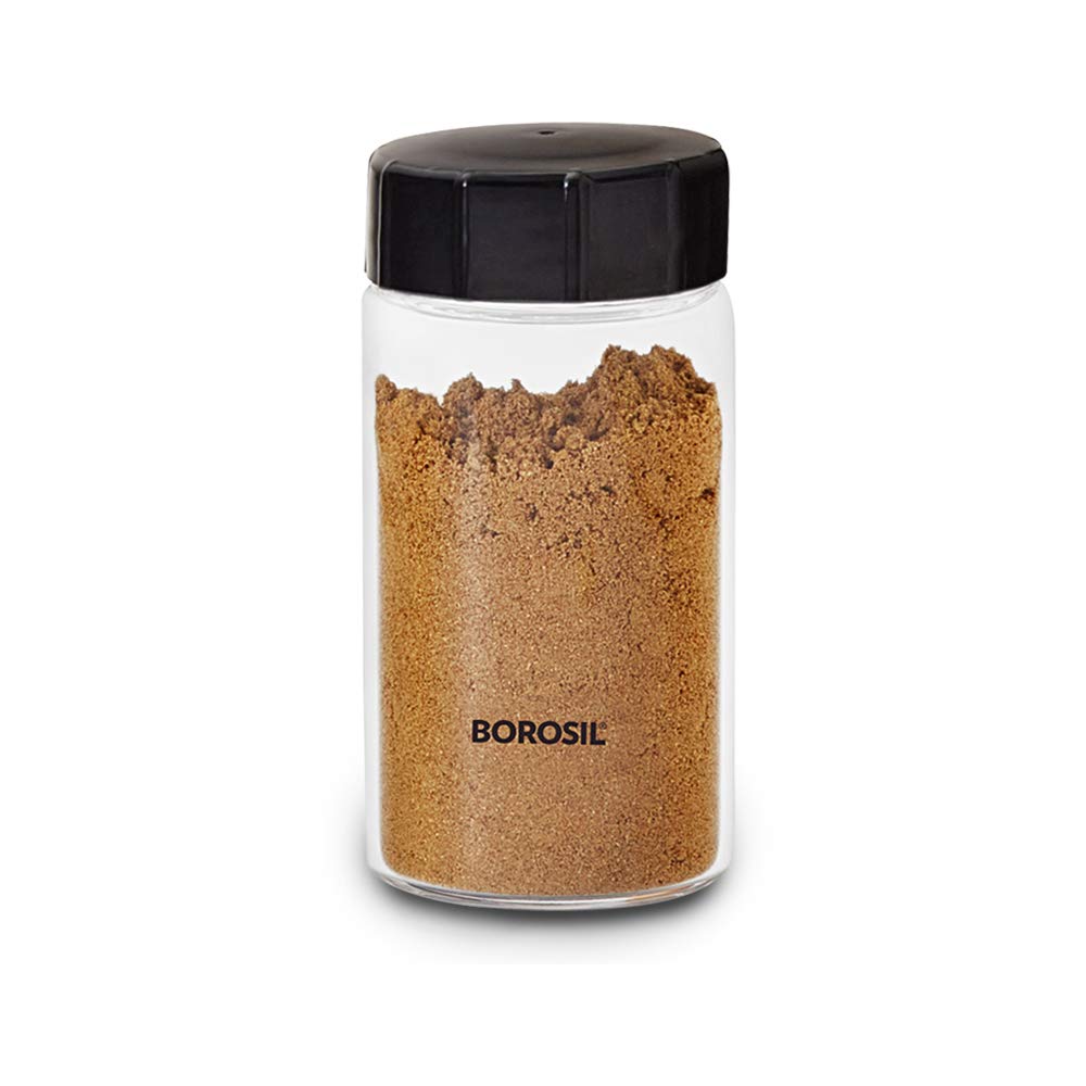 Premium Borosilicate Glass Spice Jars Set of 6 - 250ml Airtight Kitchen Storage Containers for Spices, Herbs & Tea | Transparent Neo Design | Ideal for Pantry Organization & Cooking Essentials (BVS6NEOSJ250)