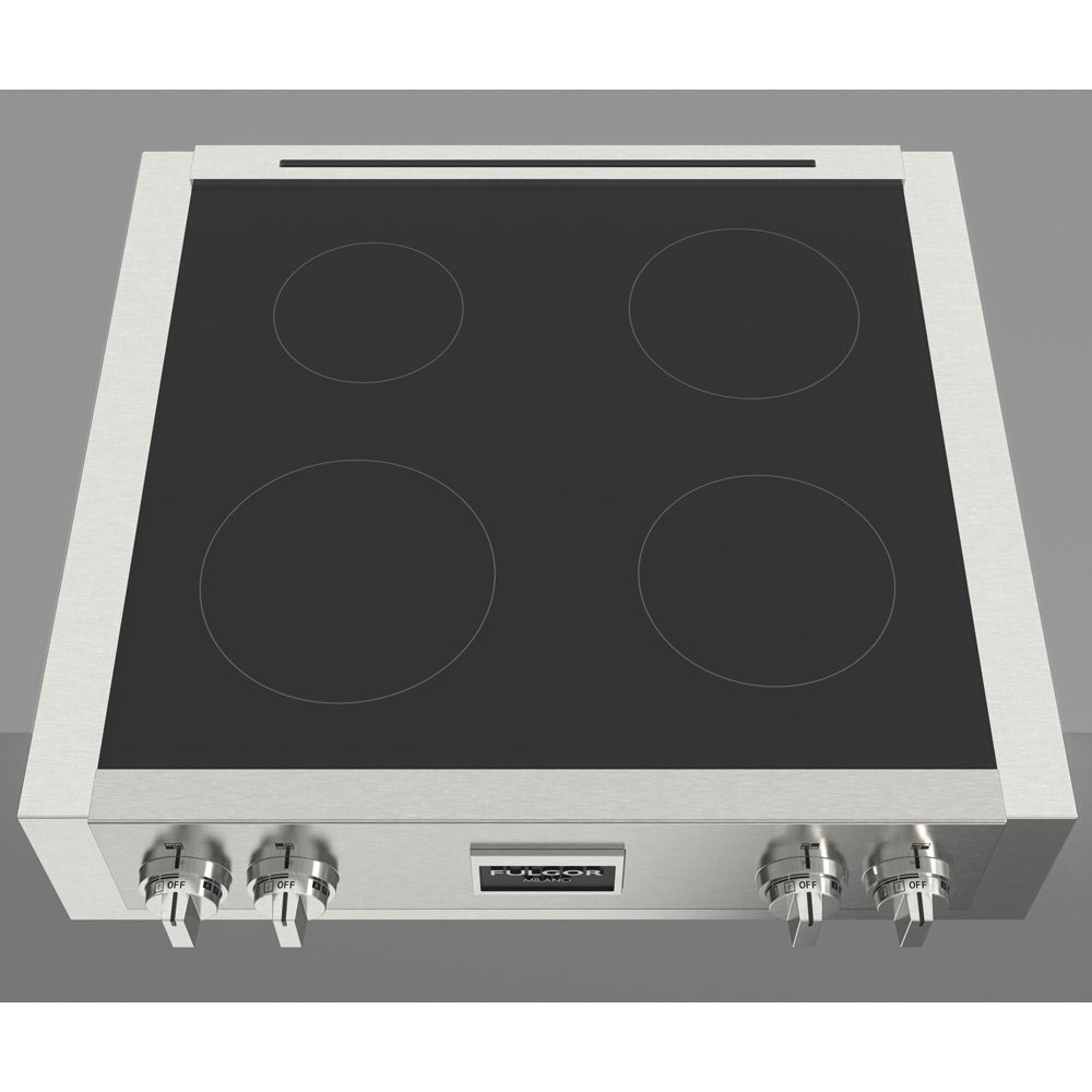 Fulgor Milano F6IRT304S1 30-Inch 600 Series Professional Induction Cooktop - Stainless Steel with Glass Ceramic Surface | Perfect for Modern Kitchens & Gourmet Cooking