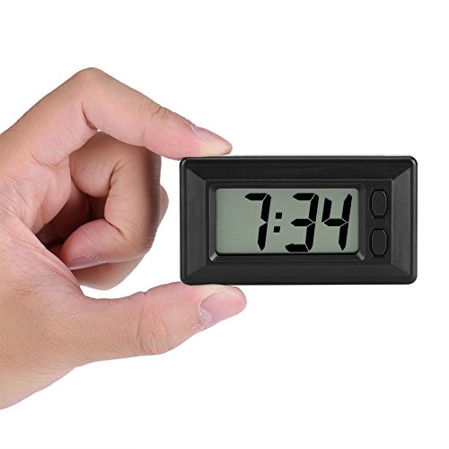 Digital LCD Car Dashboard Clock with Date & Temperature Display - Perfect for Vehicles, Office Desks, and Home Decor