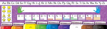 North Star Teacher Resources Beginner - Traditional Manuscript Desk Plates for Kids | Alphabet & Number Learning Aid | Classroom & Homeschool Writing Practice Tool