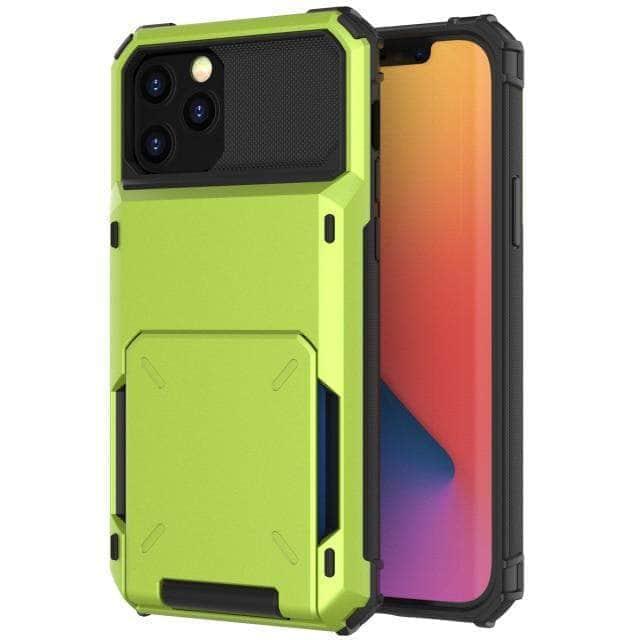 Premium Card Slots Wallet Case for iPhone 13 Pro - Shockproof Armor Protection - Perfect for Everyday Use, Travel & Business (Black)