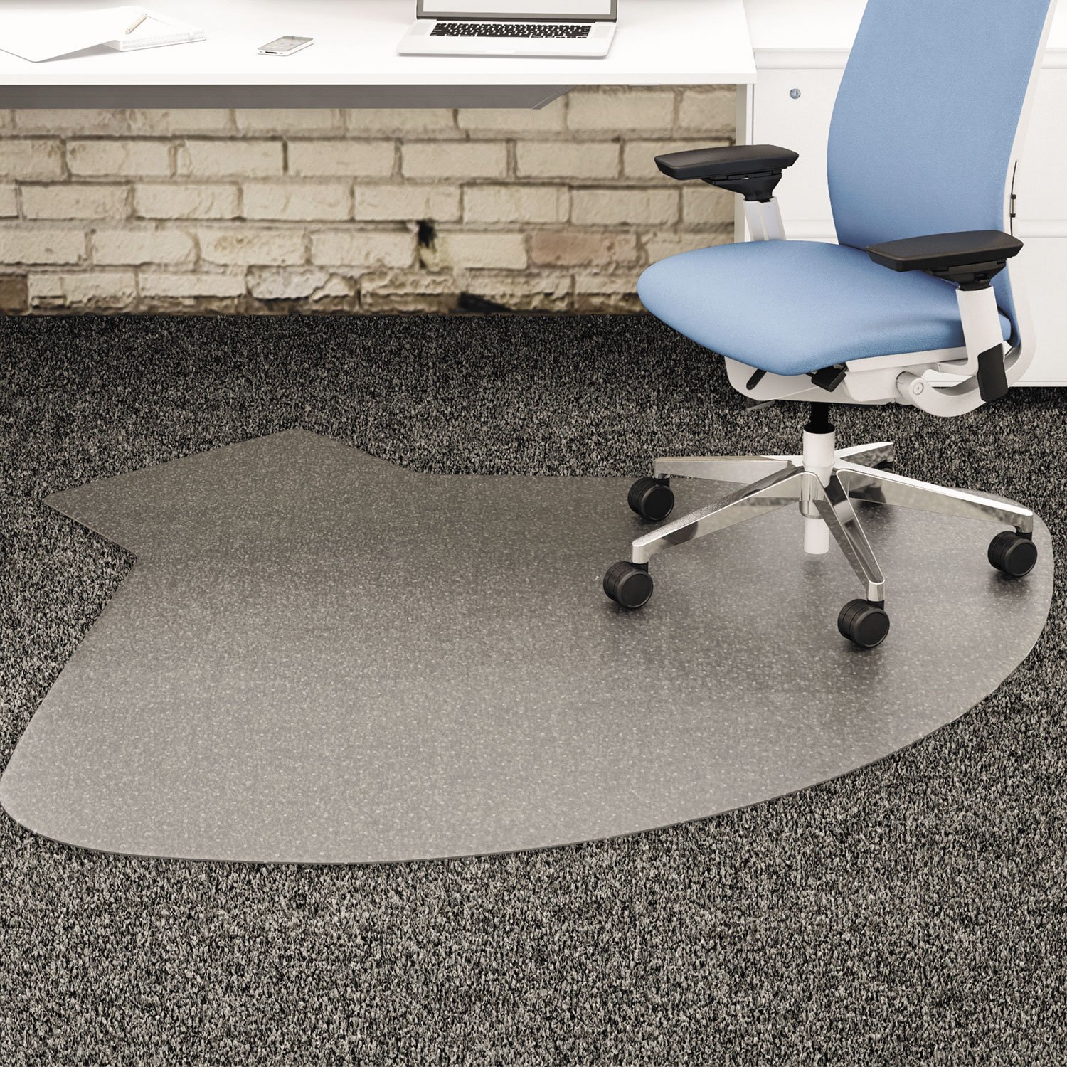 Deflect-o SuperMat Clear Checkered Chair Mat for Hardwood Floors - 36