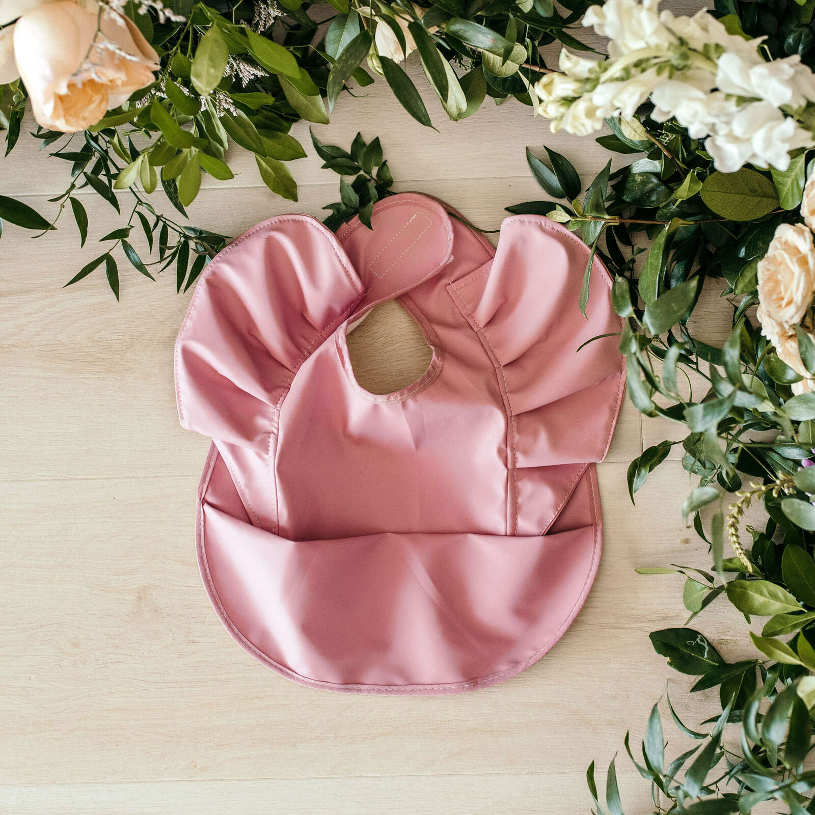 Snuggle Hunny Waterproof Frill Baby Bib - Soft & Absorbent for Messy Meals - Primrose Design - Perfect for Feeding, Weaning & Toddler Mealtime