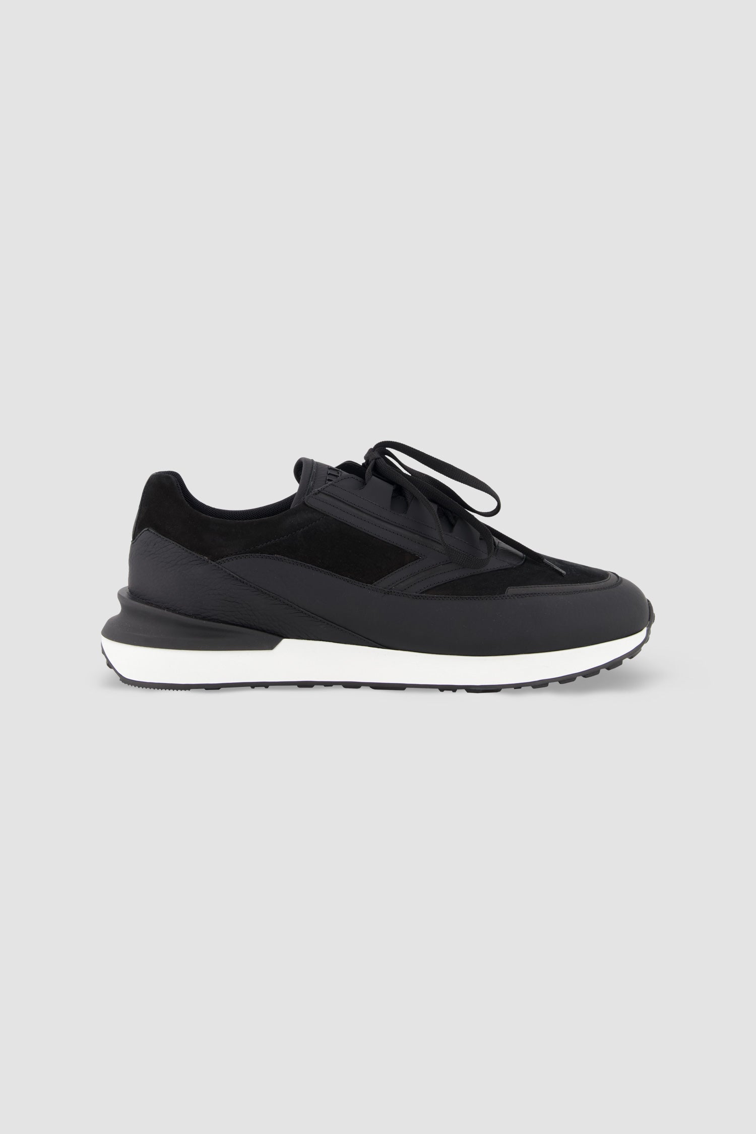 Zilli Black Deerskin Sneakers for Men - Premium Italian Leather Casual Shoes - Comfortable Walking & Everyday Wear