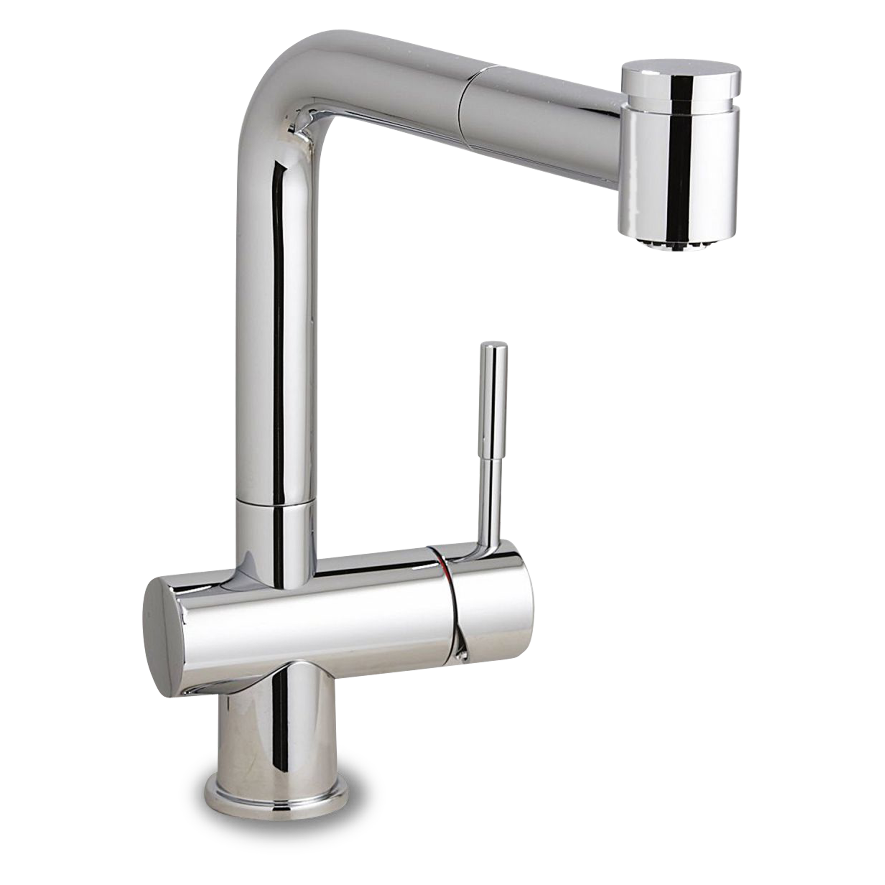 Gessi Oxygene Kitchen Faucet - Modern High-Pressure Single Handle Pull Out Sprayer Sink Faucet with 360° Swivel Spout for Home, Restaurant & Commercial Use
