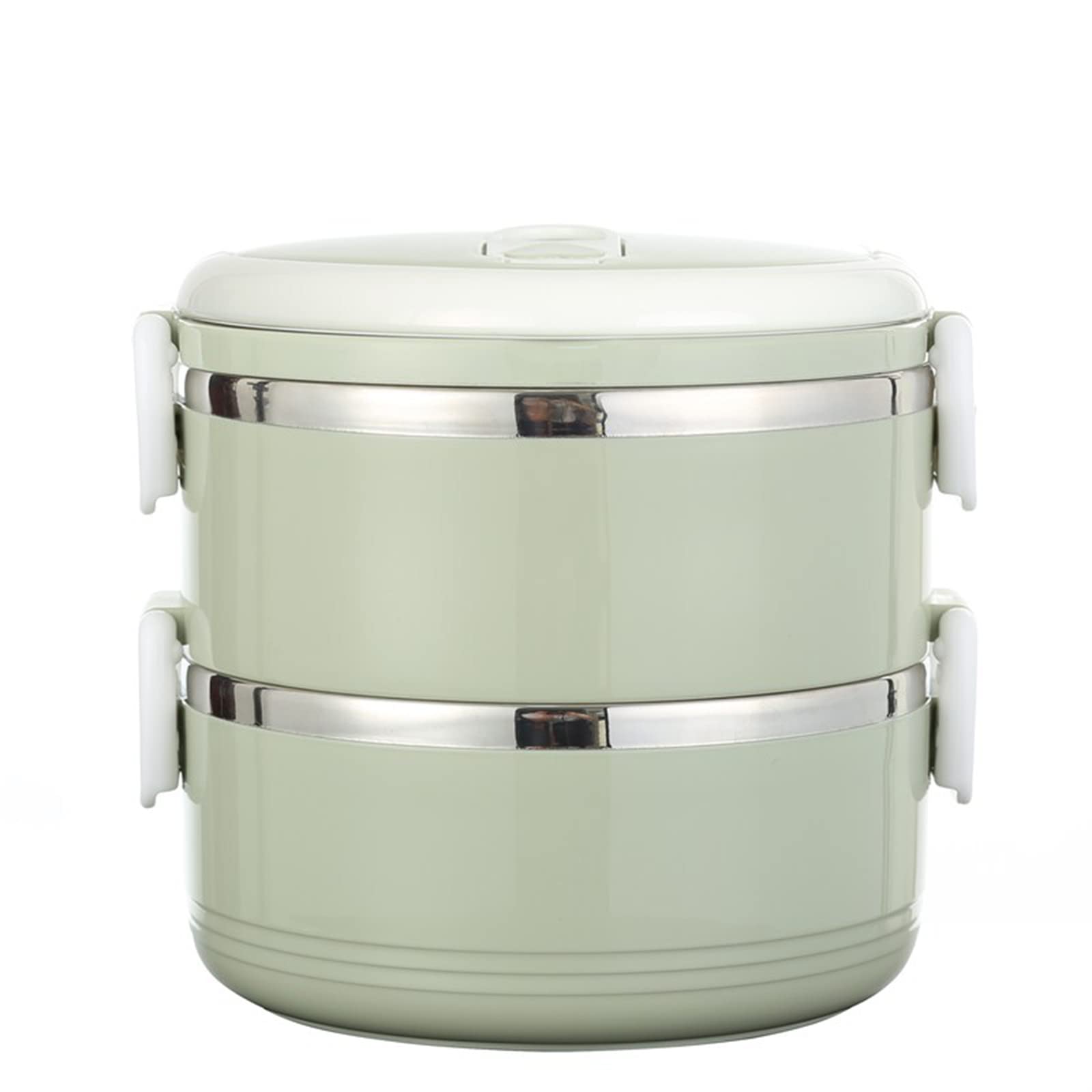 VGAGV 2-Tier Stainless Steel Bento Box - Insulated Lunch Container for Adults | Leak-Proof Thermal Food Storage | Perfect for Office, School, Travel & Picnics | Eco-Friendly Reusable Meal Prep Box (Green)