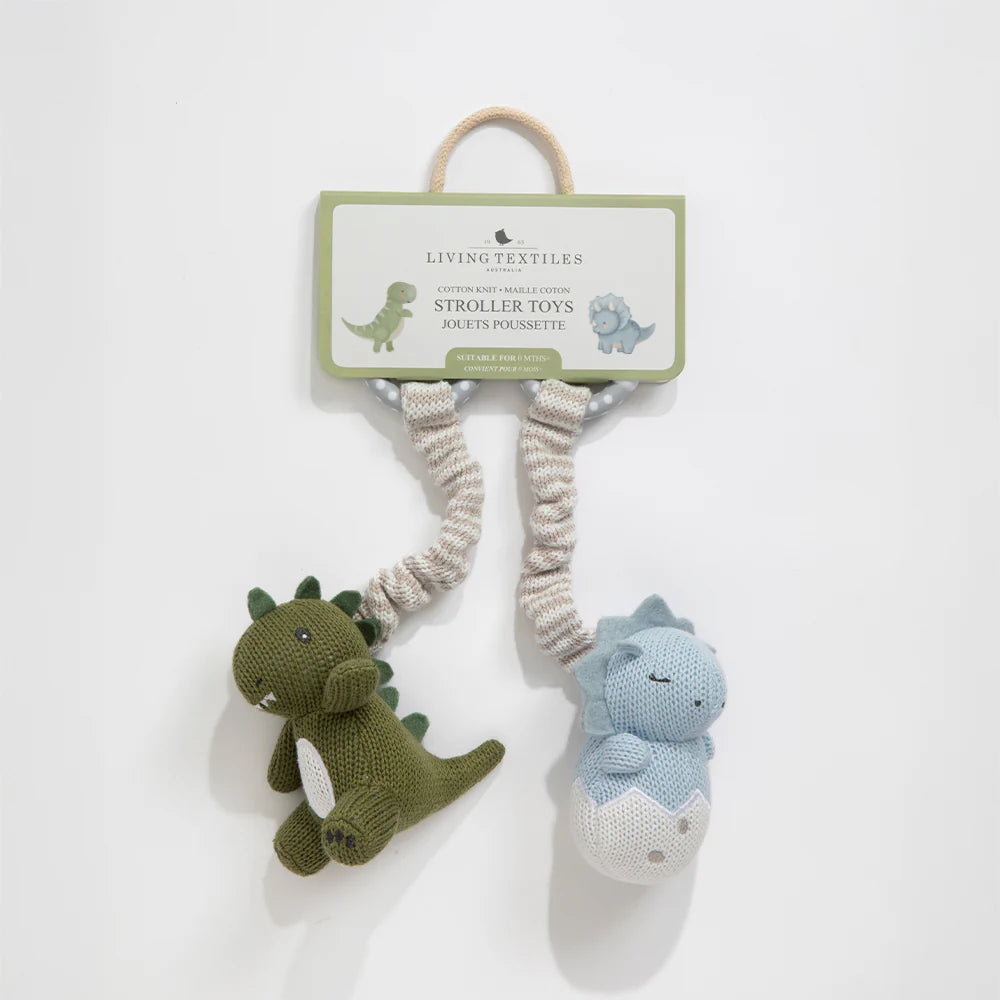 Dinosaur Stroller Toy Set for Babies - Fun and Interactive Pram Accessories for Outdoor Walks and Travel