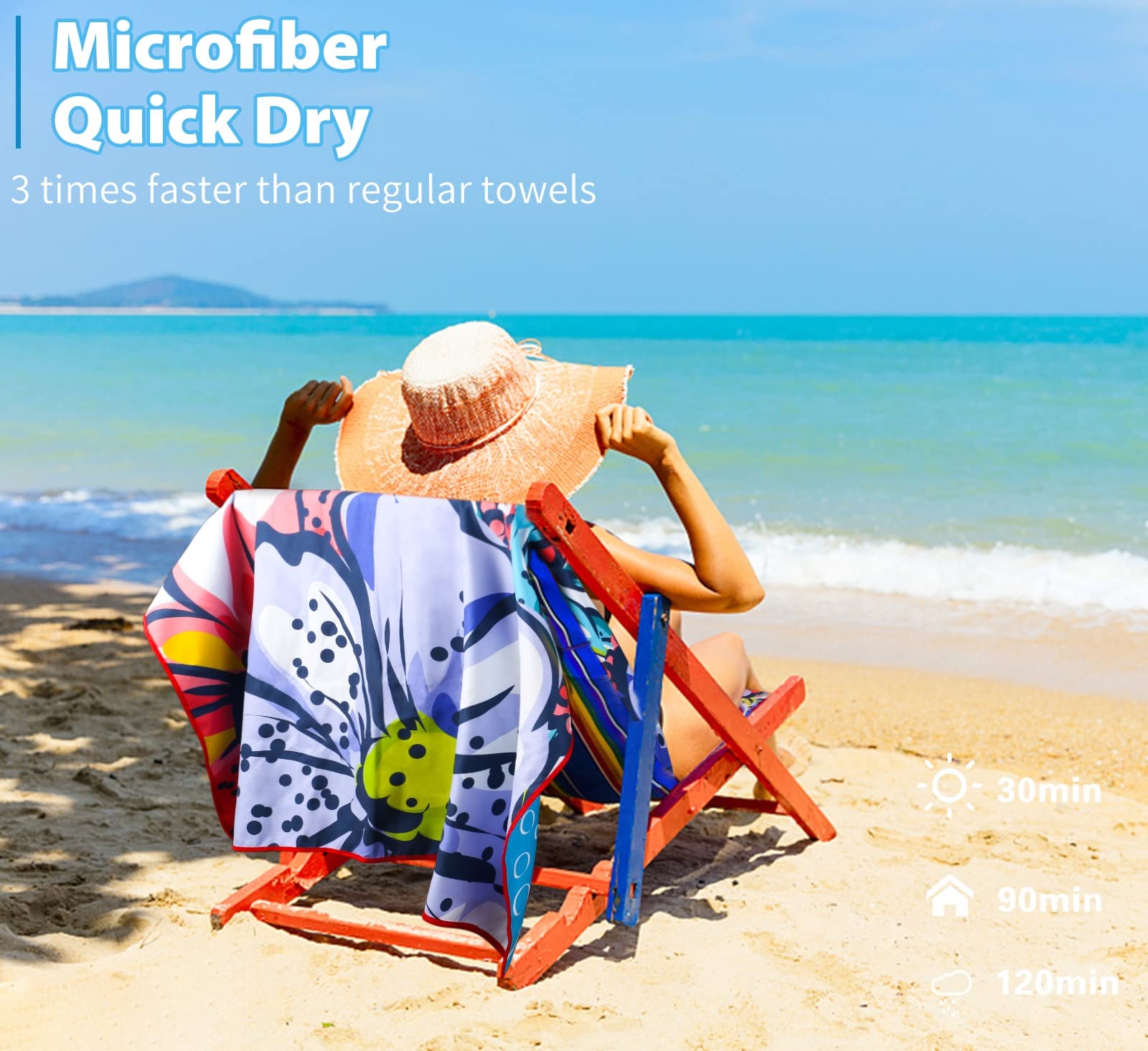 2 Pack Microfiber Oversized Beach Towels 71