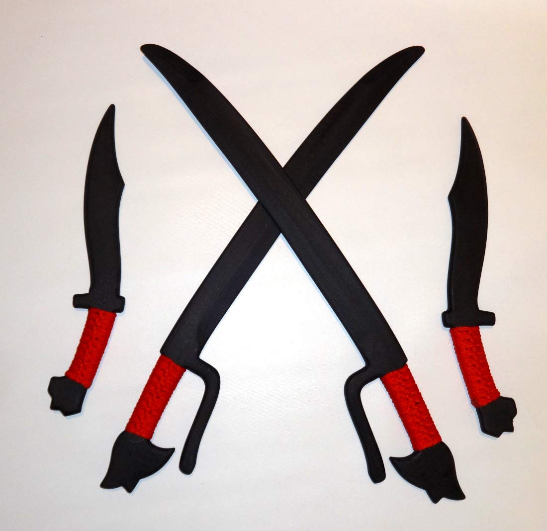 FMA Training Ginunting Sword - Polypropylene Replica Practice Knife for Filipino Martial Arts | Philippines Red Set for Kali, Eskrima & Self-Defense Training