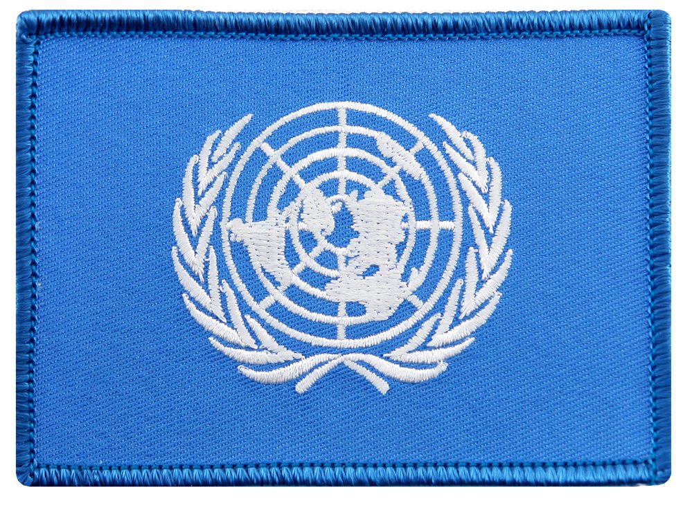 United Nations Flag Embroidered Patch - UN Iron-On International Emblem for Jackets, Bags & Uniforms | Official UN Symbol Sew-on Badge for Diplomacy & Global Events