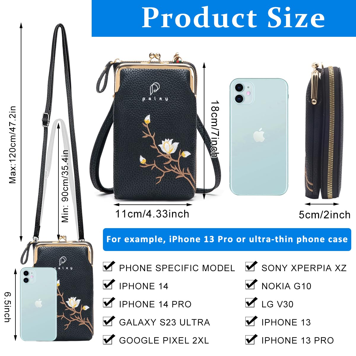 Stylish PU Leather Crossbody Phone Bag for Women - Small Sling Shoulder Purse with Wallet Pocket - Perfect for Travel, Shopping & Daily Use