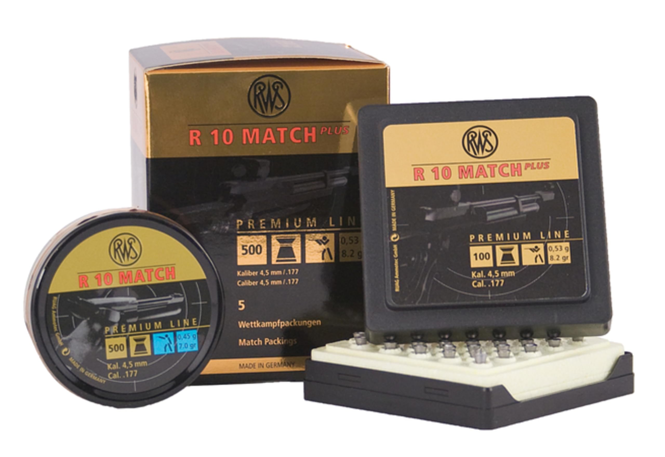 RWS 2315018 Competition Air Gun Pellets - 0.177 Caliber, 7.0 Grain Wadcutter for Precision Target Shooting | Perfect for Indoor/Outdoor Range Practice & Competitive Matches
