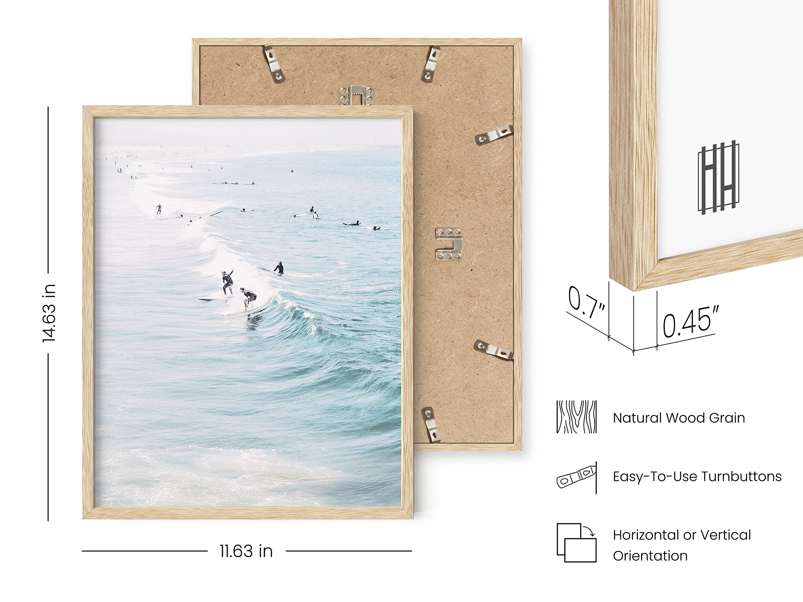 Haus and Hues Coastal Wall Art Prints - Set of 4 Ocean Themed Decorations for Living Room & Bedroom | Nautical Beach Wall Art with Black Frame (11x14) | Perfect for Beach House Decor, Vacation Home Accents & Coastal Interior Design
