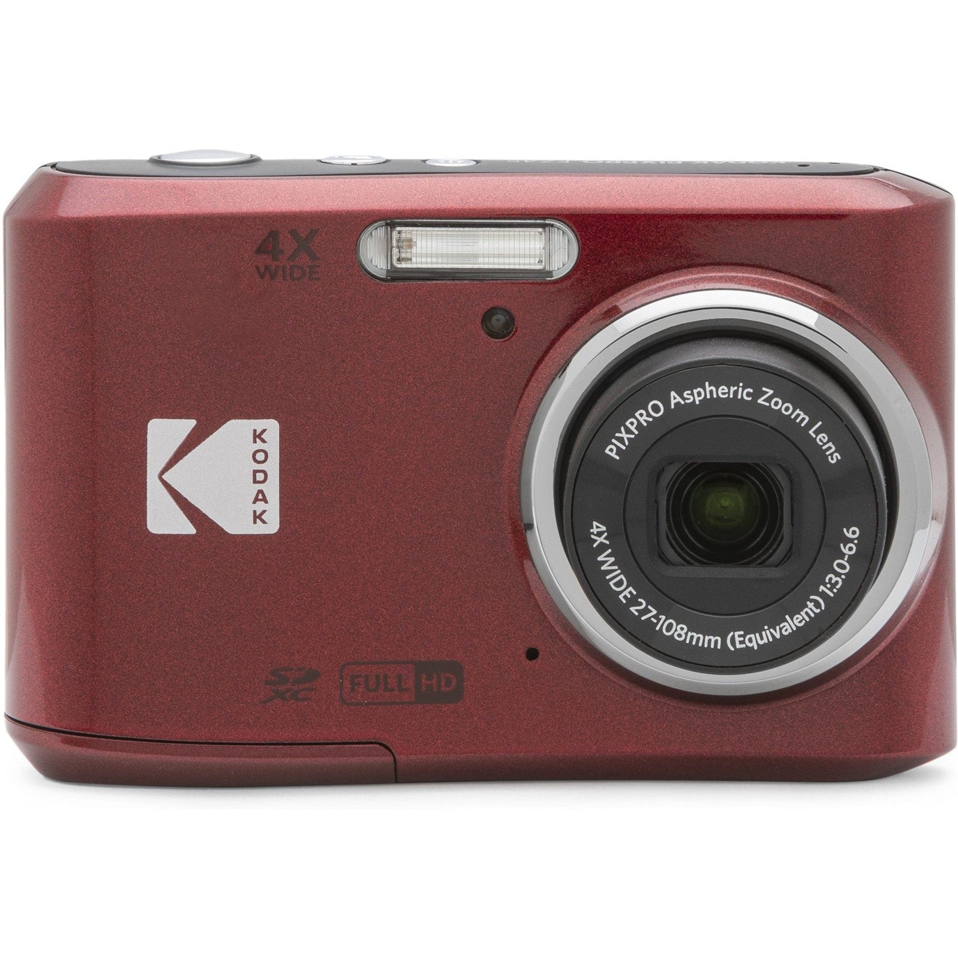 Kodak PIXPRO FZ45 16MP Digital Camera with 4X Optical Zoom & 1080P Video - Red | Perfect for Travel, Vlogging & Family Photography