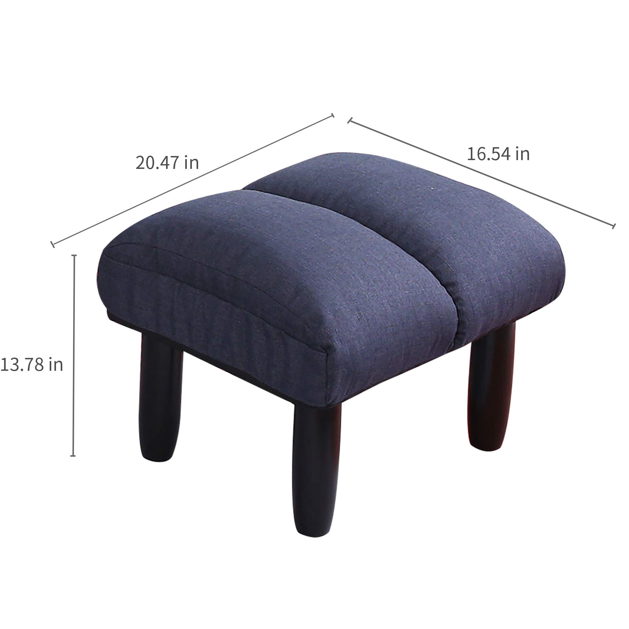 Adjustable Swivel Floor Gaming Chair with Ottoman - Ergonomic Comfort for Gaming, Reading & Relaxing - Navy Blue Floor Seat for Home, Office & Dorm Room