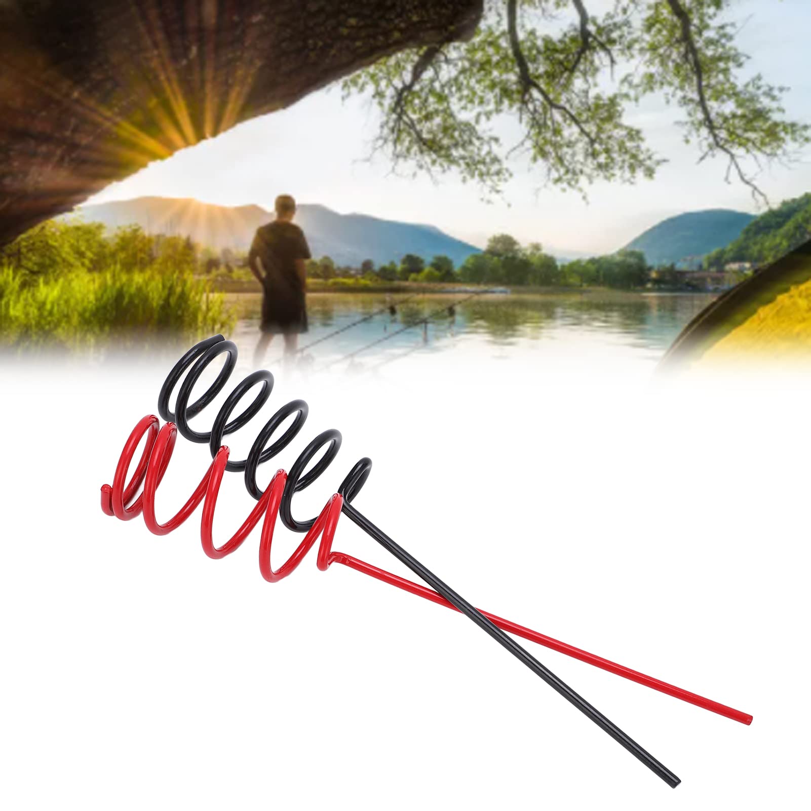 Heavy Duty Spiral Fishing Rod Holder - 2 Pack Metal Ground Support Stand for Fishing Tackles | Perfect for Shore, Boat, and Ice Fishing Accessories