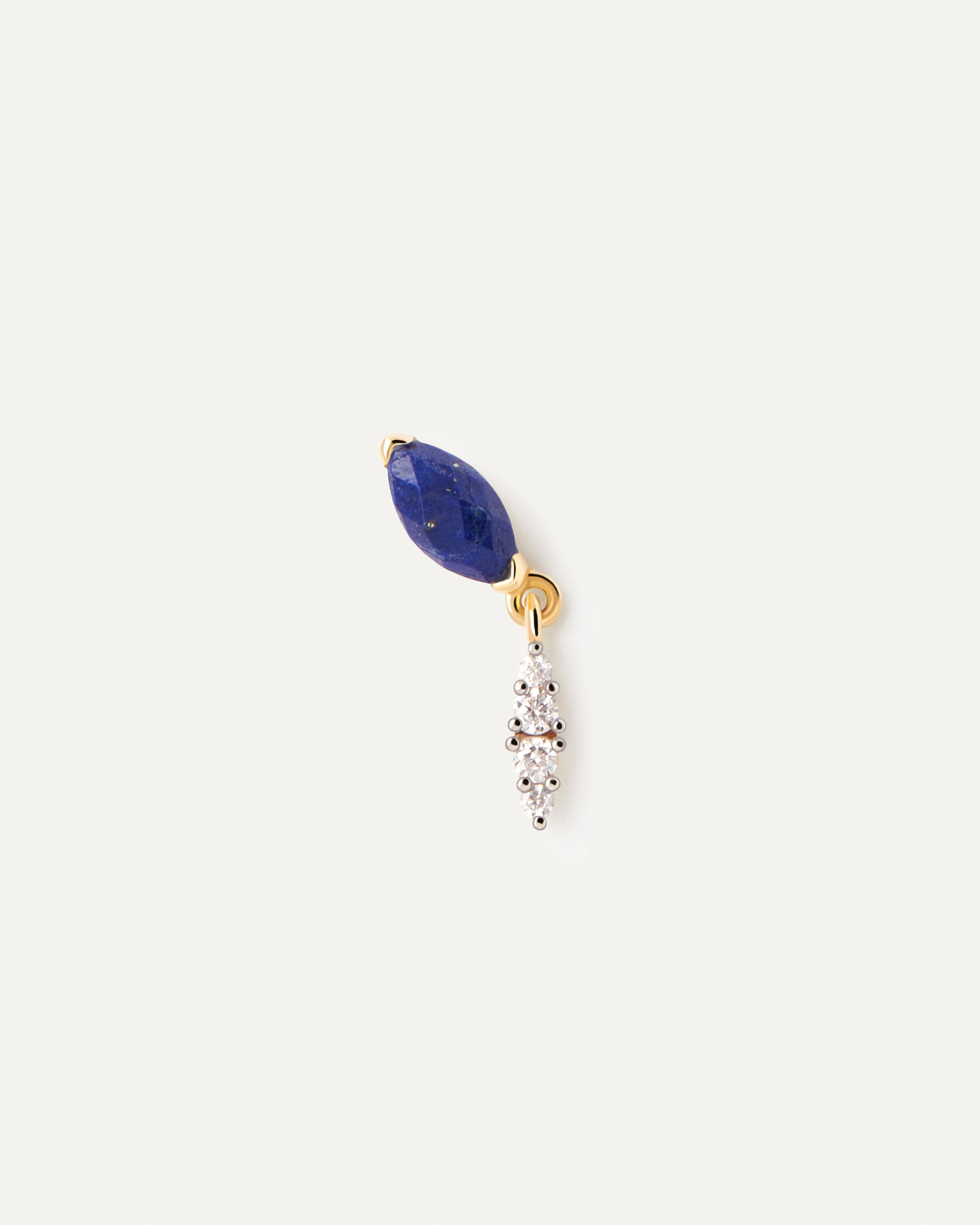 Lapis Lazuli Ginger Single Earring - Handmade Sterling Silver Dangle Earring for Women | Perfect for Boho, Party & Everyday Wear
