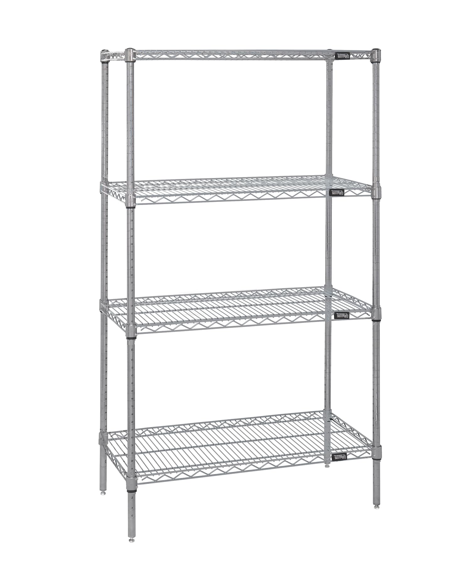 Quantum Storage Systems WR63-3648S 4-Tier Stainless Steel Wire Shelving Unit - 63