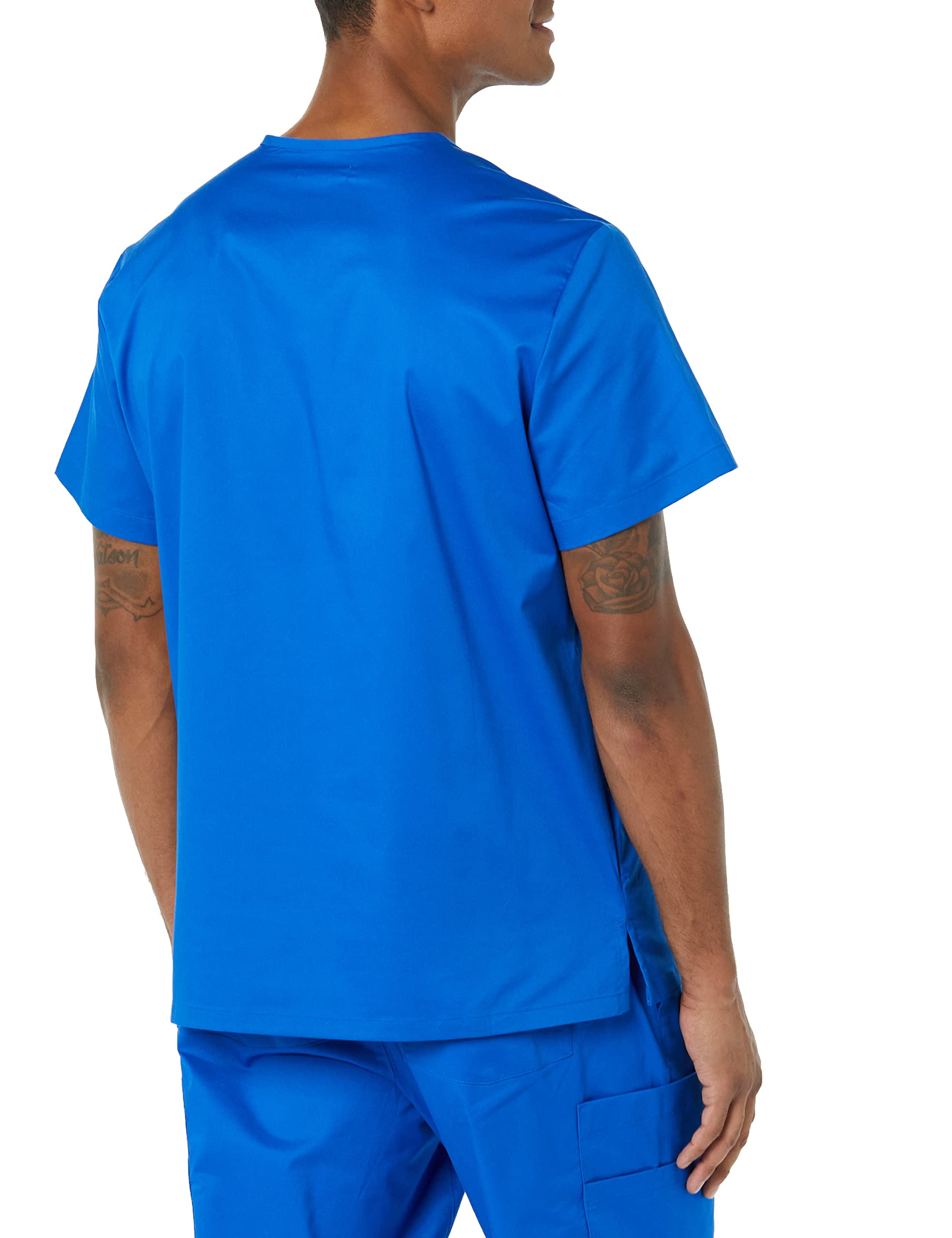Amazon Essentials Men's V-Neck Scrub Top with Pockets - Comfortable Medical Uniform for Doctors & Nurses - Perfect for Hospital, Clinic & Healthcare Work