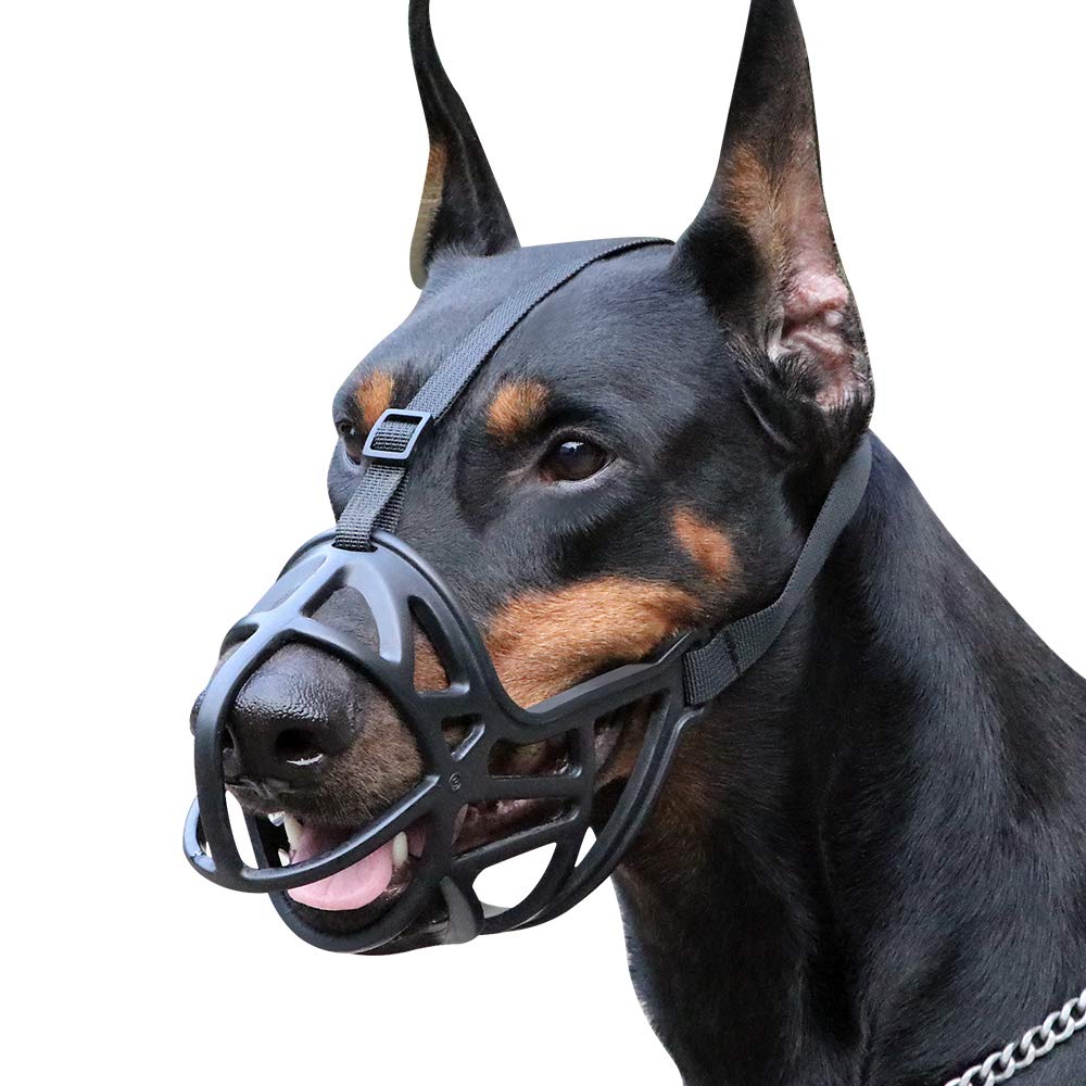 **Soft Basket Dog Muzzle - Adjustable Chew-Proof Cage Muzzle for Small, Medium, Large & XL Aggressive Dogs | Prevent Biting & Chewing | Perfect for Training, Grooming & Vet Visits**