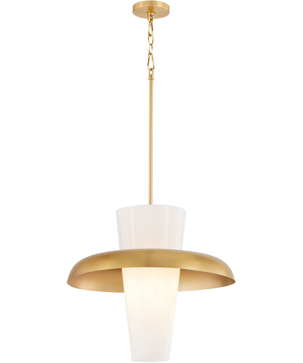 Vintage Aged Brass Single Light Pendant - Perfect for Kitchen Island, Dining Room, or Entryway Lighting