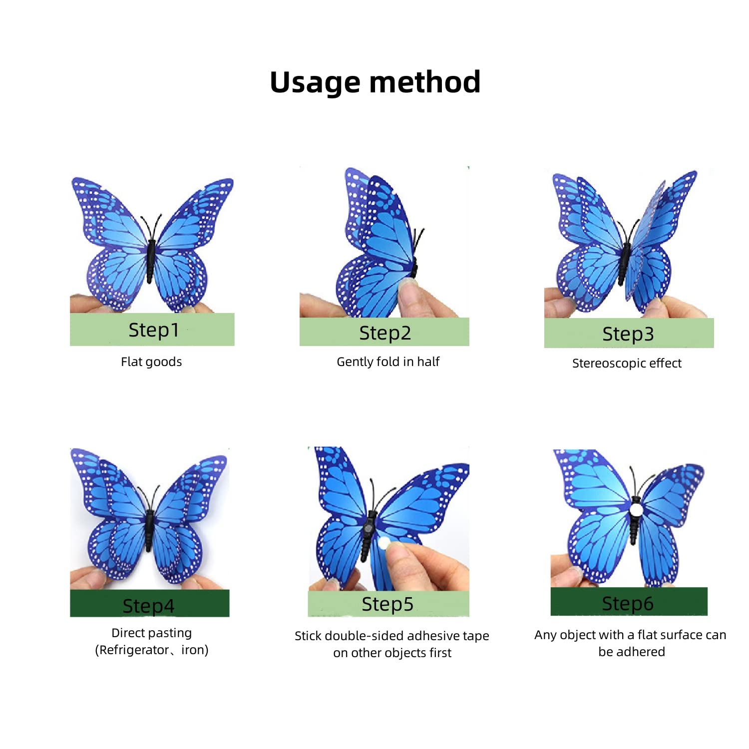 24PCS 3D Butterfly Wall Decals - Removable Magnetic Butterflies Decor for Kids Bedroom, Party & Wedding Crafts - DIY Wall Stickers for Nursery, Living Room & Home Decoration