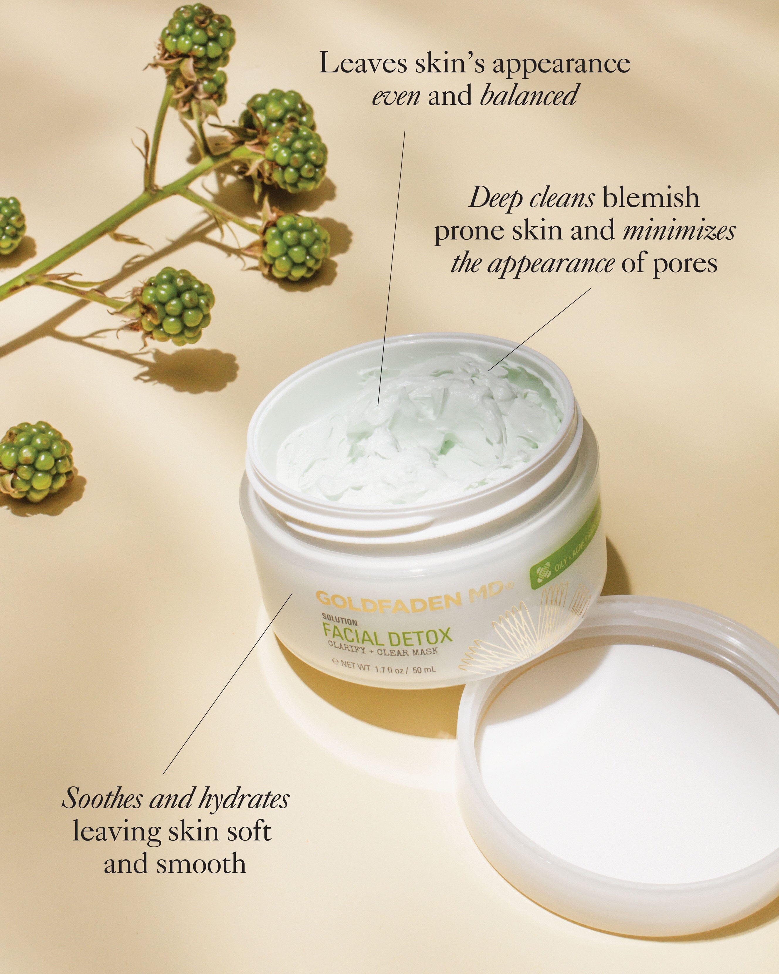 Best Facial Detox Pore Clarifying Mask for Deep Cleansing - Blackhead & Oil Control - Perfect for Spa Night & Self-Care Routine