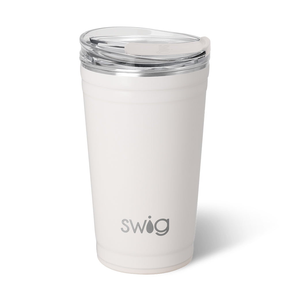 24oz Shimmer Pearl Party Cups - Elegant Disposable Plastic Cups for Weddings, Birthdays & Celebrations - Perfect for Cocktails, Mocktails & Beverages