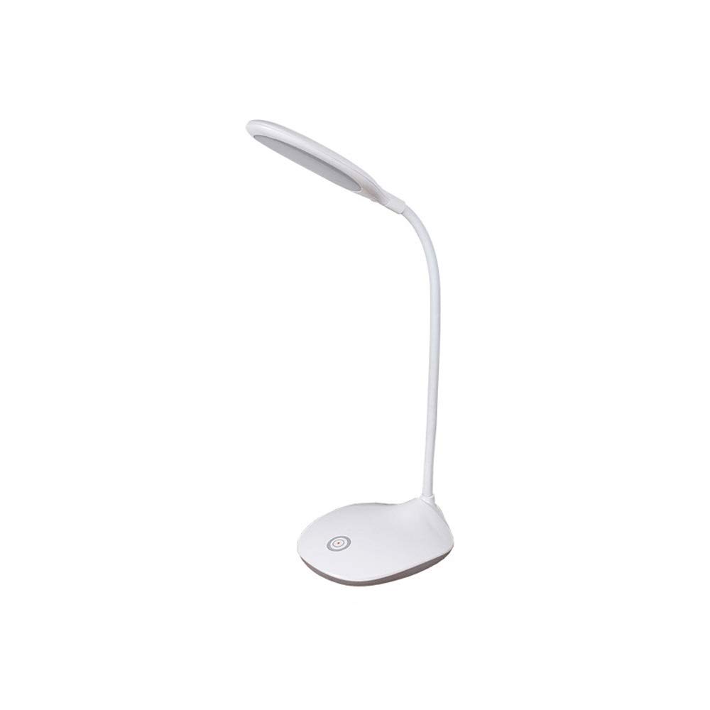 Modern USB LED Eye Protection Desk Lamp - Dimmable Touch Control with 3 Brightness Levels, 3W White Light for Study, Office & Bedroom Night Light