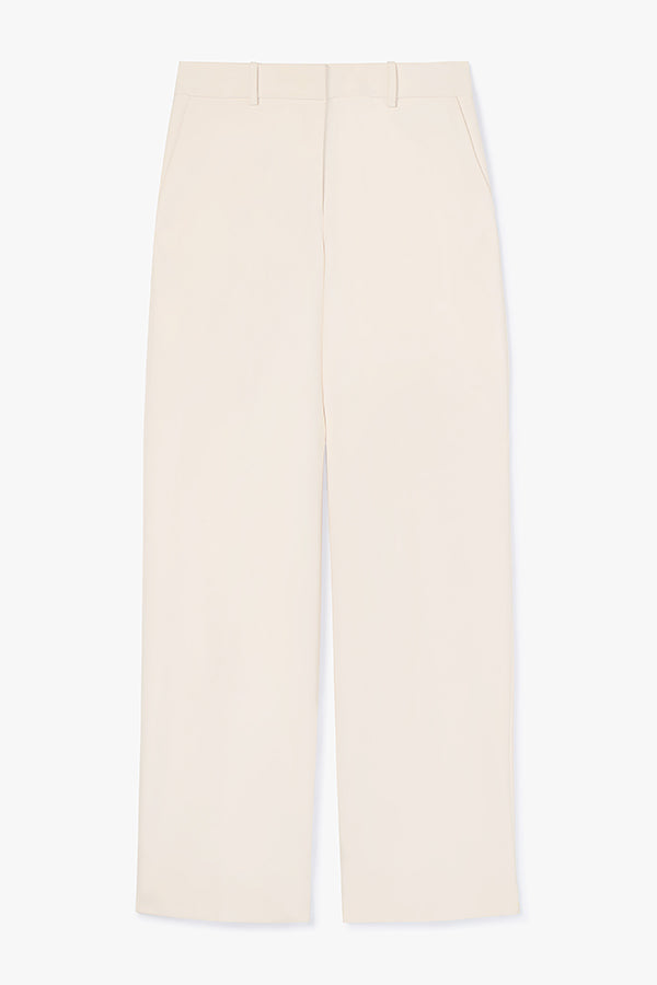 Tinsley Wide Leg Pants for Women - High Waist Stretchy Suit Pants in Ivory - Perfect for Office, Business Casual & Travel Outfits